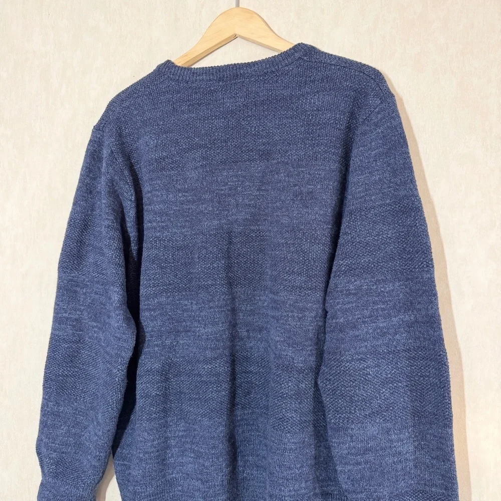 L.L. Bean Men’s Crewneck Pullover Sweater Cotton Longsleeve Classic in Blue XXL